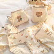 Resim Kadınlar için 5 adet Sevimli Ayı İç Çamaşırı - Dikişsiz, Karikatür Ayı Tasarımı, Yumuşak Nefes Alabilen Kumaş, Çeşitli Renkler (Bej, Beyaz, Hafif Mavi, Pembe, Kahverengi), Ayı İç Çamaşırı, Eğlenceli İç Çamaşırı, Rahat Uygunluk 