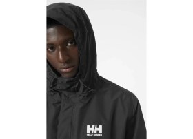 Resim Helly Hansen Seven J Jacket Erkek Yağmurluk Siyah Rüzgarlık 3XL Outdoor Kullanım İçin Özel 
