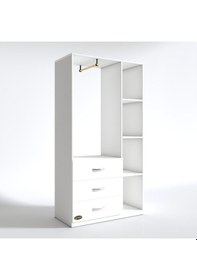 Resim Kenzlife giysi dolabı ökkeş 175*90*40 byz gardırop 3 çekmeceli 