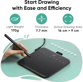 Resim Xp-Pen Deco 640 Grafik Tablet 16K 8 Tuş 60° Eğim Osu Android/windows/mac 
