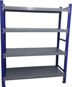 Resim Mekoraf Depo Raf 4 Katlı 2.5 Metre Boy 60 Cm Derinlik 165 Cm En Mavi 