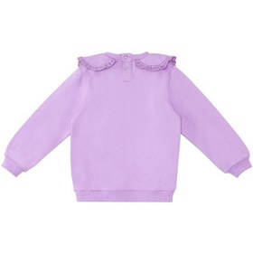 Resim Denokids Zebra Kız Bebek Sweatshirt - Lila 