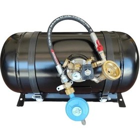 Resim Karavan Lpg Tankı Yatay 22 Litre Kullanıma Hazır Set 
