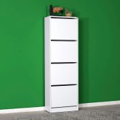 Resim Adore Flat Duo 4 Katlı Ayakkabılık Dolabı - Beyaz 