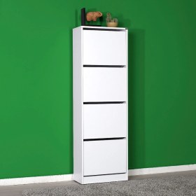 Resim Adore Flat Duo 4 Katlı Ayakkabılık Dolabı - Beyaz 