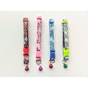 Resim Çiçek Desenli Kedi Tasması 