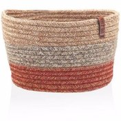 Resim The Mia Jüt Yuvarlak Sepet Bambu Kiremit SPT0030 20x13cm 