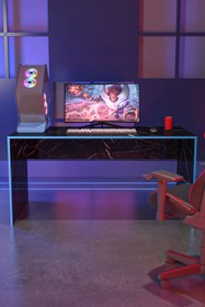 Resim Givayo Mobilya WARDEN OYUNCU MASASI ROYAL MAVİ BANT 