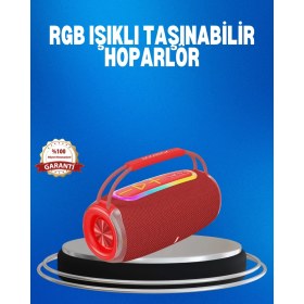 Resim Rgb LED Işıklı 20W Taşınabilir Hoparlör Bluetooth 5.3 + Type-C Şarj 
