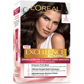 Resim Loreal Paris Excellence Creme - Krem Saç Boyası No: 3 Koyu Kestane 