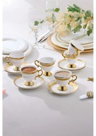 Resim Majesty 6 Kişilik Türk Kahve Fincan Takımı Çok Renkli 