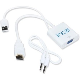 Resim Inca Ihtv-7Tb 0.15Metre Hdmi-Vga D Görüntü Adaptörü Beyaz Sesl 