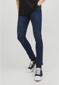 Resim Jack & Jones Erkek Jjiglenn Jjoriginal Mf 775 Dar Kesim Kot Pantolon 12237358 Mavi 