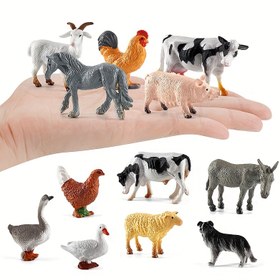 Resim 12 adet Yumuşak PVC Çiftlik Hayvan Figürleri - Gerçekçi Tavuk, Ördek, Kaz, İnek, Koyun, Domuz, Tavşan, At ve Daha Fazlası - Eğitici Öğrenme, Cadılar Bayramı, Şükran Günü, Noel Süsleri, Şenlik Süsleri için İdeal | Gerçekçi Hayvan Figürleri | Dayanıklı Plastik Noel, Cadılar Bayramı Süsleri, Sonbahar Ev Süsleri Koleksiyon Figürleri 