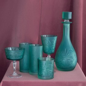 Resim Decorium Tattoo 850 ml Haki Cam Şarap Şişesi 9-01040069 