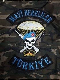 Resim Özden Nakış Mavi bereliler patch takım 