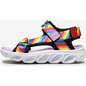 Resim Skechers Hypno - Splash - Rainbow Lights Büyük Kız Çocuk Siyah Işıklı Sandalet 20218L Bkmt Çok Renkli 