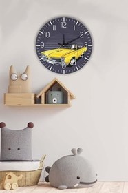 Resim Dekoratif Çocuk Odası Duvar Saati 35X35Cm Renkli BWDSCX35-0051 