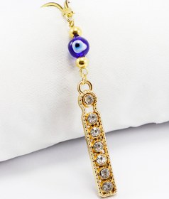 Resim biuti Gold Renkli Parlak Taşlı İ Harfi Araba Dikiz Ayna Süsü, Yeni Harfli Araba Hediyesi 