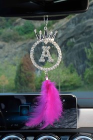 Resim TASARIM ARABAM ATİKE ELİF AKIN Düş Kapanı Içine Sallanan A Harf & Fuşya Tüy 