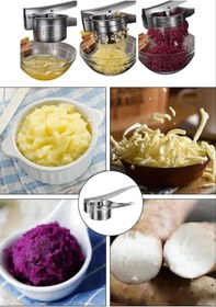 Resim Patates Ezici Patates Püresi Yapıcı Narenciye Sıkıcı Haşlanmış Sebze Ezici Çelik 