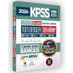 Resim Karakutu Yayınları 2026 Fullönlisans Kpss Ösym Tüm Dersler Tek Kitap Soru Bankası Son 15YIL Çözümlü(Sadece Ön Lisans) 