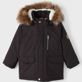 Resim name it Düz Siyah Bebek Yelek Nmfmace Parka Jacket Pb South 