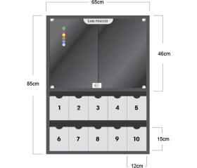 Resim 1001 Dijital - 10 Dairelik Apartman Ilan Panosu ve Posta Kutusu 