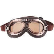 Resim Motosiklet Gözlükleri Vintage Atv Motocross Gözlükleri, Bakır Çerçeve Sarı Lenskahverengi 