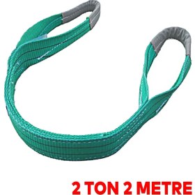 Resim Badem10 Sapan Polyester Spanzet 2 Ton 2 Metre Turkuaz Sağlam Yük Kaldırma Taşıma Indirme Halat 