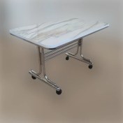 Resim Rehber Mobilya 70X110 Metal Ayaklı Masa Tekerlekli Orta Sehpa 