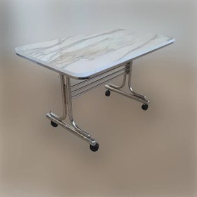 Resim Rehber Mobilya 70X110 Metal Ayaklı Masa Tekerlekli Orta Sehpa 