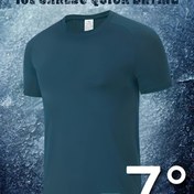 Resim Erkekler Buz Pateni T-Shirt - 7° Buz Teknolojisi, Nem Çekme ve Hızlı Kuruma, Nefes Alabilen Gradyan Mesh Tasarımı, Yüksek Esneklik, Kısa Kollu Crew Neck Spor, Günlük Giyim ve Tüm Mevsim Konforu için 