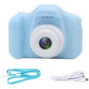 Resim Jeehugo Çocuk Fotoğraf Makinesi 1080p Çocuk Dijital Kamera X2 Çizgi Film Çocuk Kamera Mini Slr Mavi 