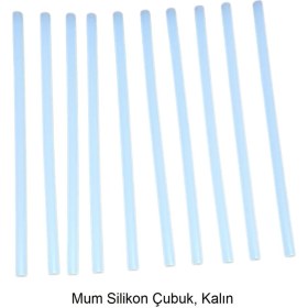 Resim Silikon Mum Çubuk, Kalın 11,2 x 300 mm (10 Adet) 