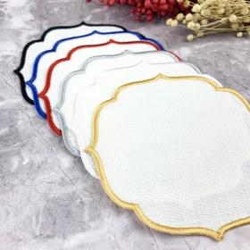 Resim Weare2 6 Renk Nakışlı Keten Efektli 6'lı Kokteyl Peçetesi 