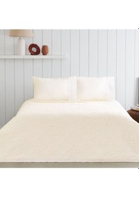 Resim Taç Jakar Çift Kişilik Pike Takımı Callie Ekru 