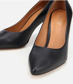 Resim Hotiç Kadın Deri Siyah Yüksek Topuklu Stiletto 