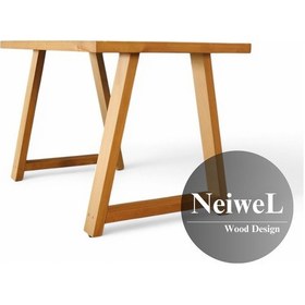 Resim Neiwel Tier Doğal Ahşap Toplantı Masası x 100 x 220 Açık Ceviz 