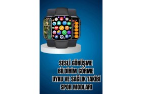 Resim AyrStore Buğz Kaliteli Akıllı Saat ve Kaliteli Bluetooth Kulaklık Anc Özelliği Uzun Pil Ömrü 