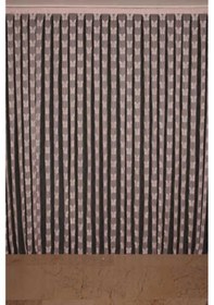 Resim Kelebek Model Pudra Renk İp Perde Hazır Düğmeleri Dikilmiş İp Perde 300 270 Cm Pudra 