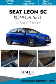 Resim GRAFİCAR Seat Leon Sc/mk3(COUPE) Konfor Seti-iç Trim Kumaş Kadife Kaplama-ses Izolasyon Amaçlı Ürün 