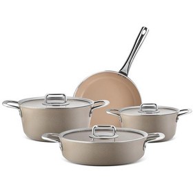 Resim Aryıldız Neo-ceramic 7 Parça Tencere Seti Bej Ar256183 