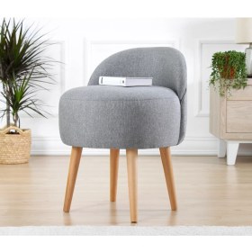 Resim Lorence Home Corvile Puf - Gri 