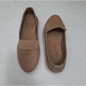 Resim KAPAR % Hakiki Deri Rahat,hafif püskül aksamlı Babet 
