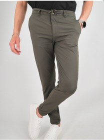 Resim Genie Man Yan Cep Beli Lastikli İnce Haki Jogger Pantolon Haki 