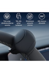 Resim Polham Araç Direksiyon Topuzu 360 Dönebilir, Direksiyon Çizmez, Tüm Araç Direksiyonlarına Uyumlu 
