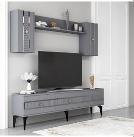 Resim Nova Tv Ünitesi Takımı Antrasit-gümüş 