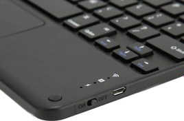 Resim Acer Iconia Tab M10 10.1\ Uyumlu Kablosuz Bluetooth Şarjlı TouchPad'li Türkçe Q Klavye - Siyah 
