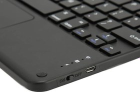 Resim Acer Iconia Tab M10 10.1\ Uyumlu Kablosuz Bluetooth Şarjlı TouchPad'li Türkçe Q Klavye - Siyah 